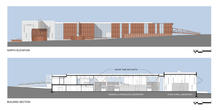 Building Section and North Elevation - Photo Credit: Ross Barney Architects