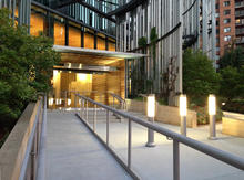 Main Entry at Night - Photo Credit: SERA