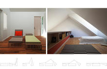 View of Norris House chairs in living area and loft space. - Photo Credit: Ken McCown