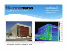 Thermal Imaging of the precast concrete panel construction - Photo Credit: Thermomass